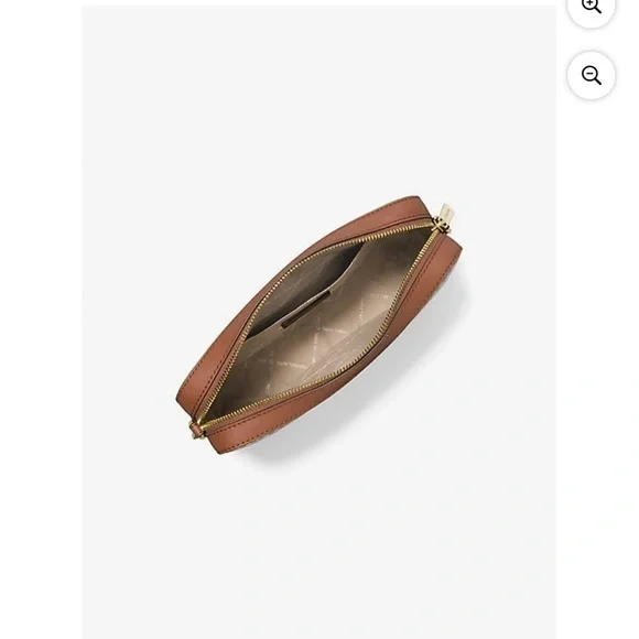 Michael Kors Signature White and Tan Crossbody Bag - Picture 3 of 4